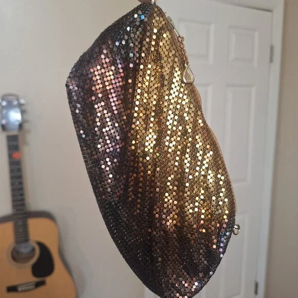 Vintage 1984 Whiting and Davis Rare Two Toned Gradient Mesh Purse/Clutch - Picture 3 of 5